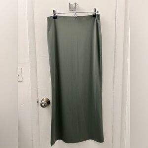 Bershka sage maxi skirt